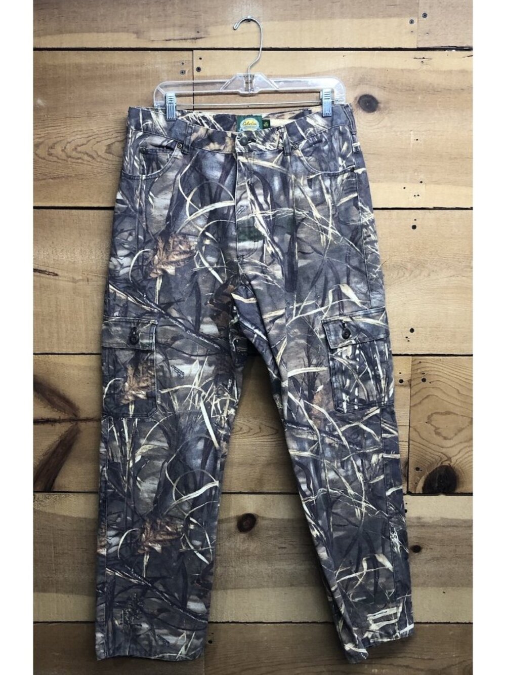 Cabela's Cargo Camouflage Canvas Pants Mens Size 34x32 Hunting Outdoors Hiking